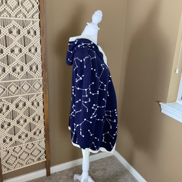 ThinkGeek Constellation Hooded Cardigan Size 2X - Navy Starry Night Draped Open‎ - Picture 4 of 7
